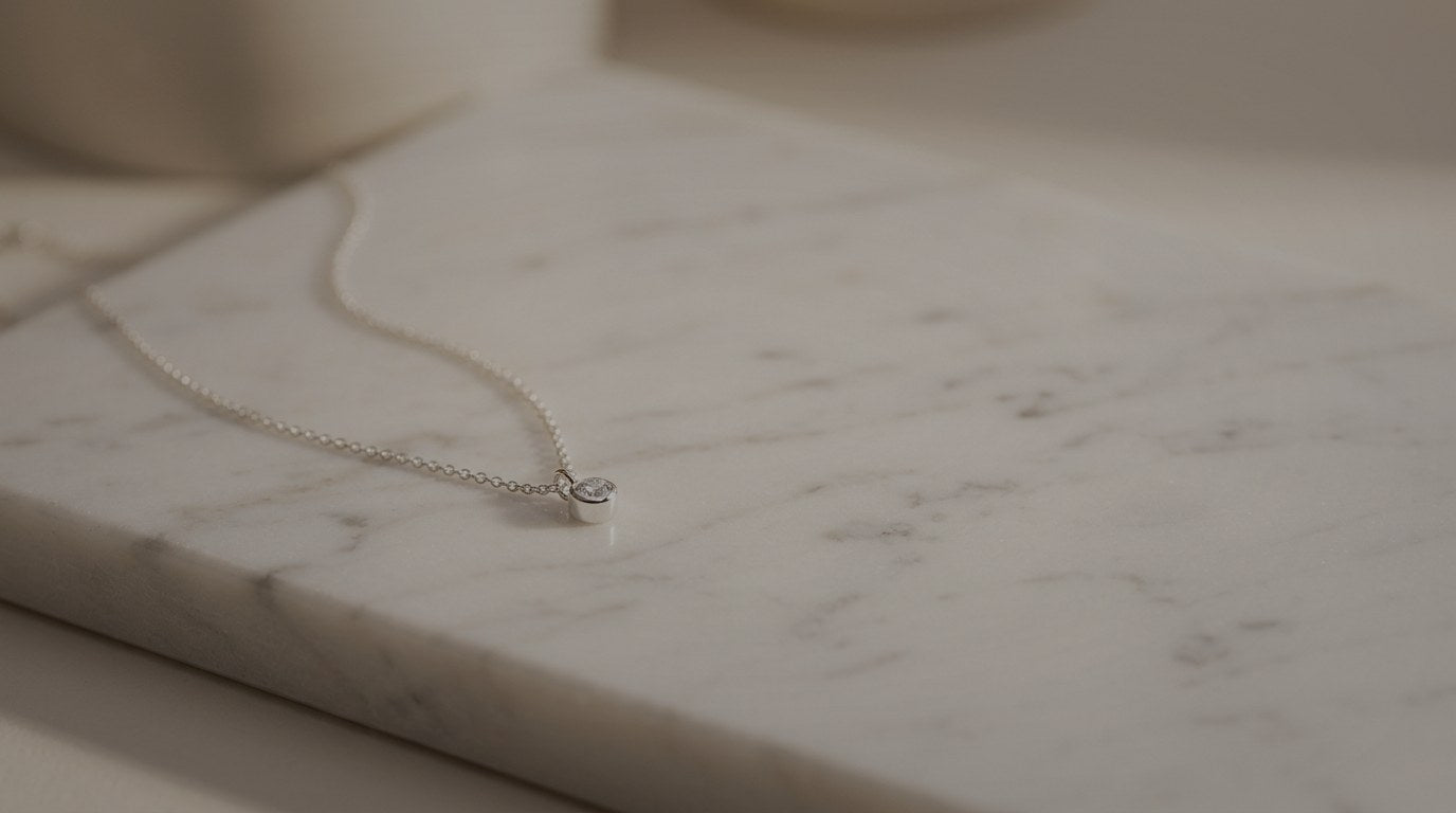 Silver Diamond & Crystal Necklaces