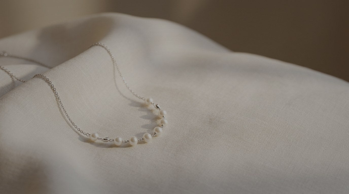 Silver Pearl Necklaces
