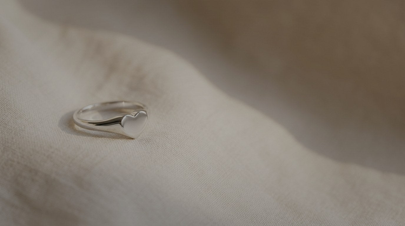 Silver Heart Rings