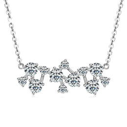 Asymmetrical Moissanite Star Cluster Necklace
