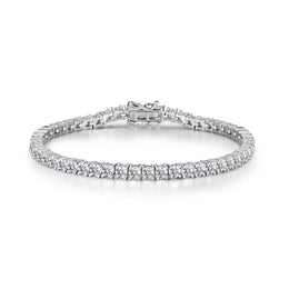 3mm Cubic Zirconia Tennis Bracelet with Box Clasp