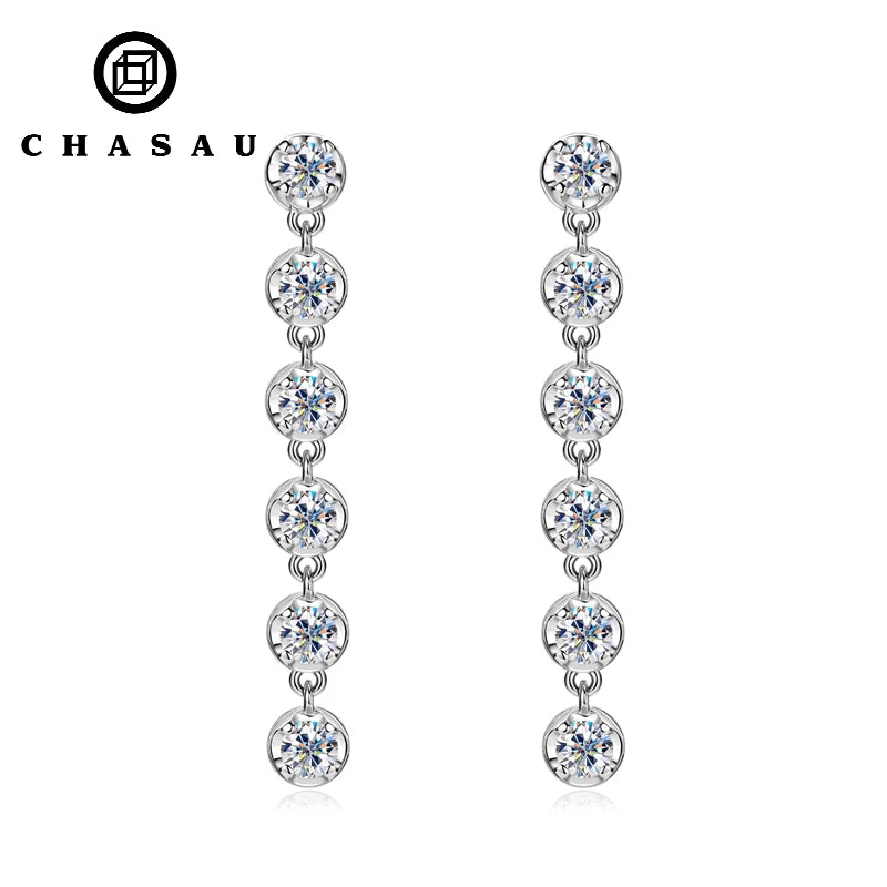 Dazzling Moissanite Dangle Stud Earrings for Women