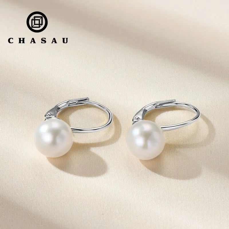 Freshwater Pearl Leverback Drop Earrings