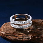 Double Row Moissanite Ring Enhancer