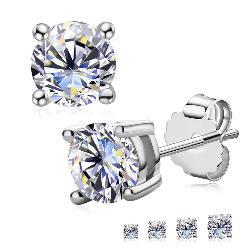 White Gold with white Moissanite