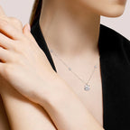 2ct Moissanite Four-Claw Solitaire Necklace
