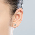 Brilliant Heart Moissanite Four Claw Stud Earrings