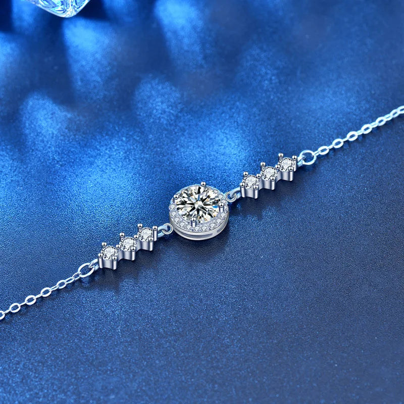 Moissanite Infinity Link Bracelet