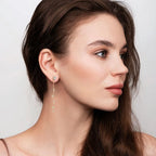 Detachable Moissanite Leaf Dangle Stud Earrings