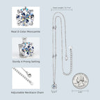 2ct Moissanite Four-Claw Solitaire Necklace