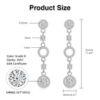 Moissanite Tassel Chain Drop Earrings