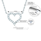 Moissanite Heart Outline Pendant Necklace