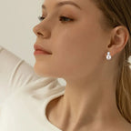 Freshwater Pearl And Zirconia Stud Earrings
