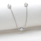 Moissanite Bezel Set Tennis Necklace