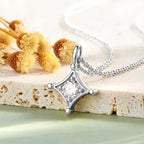 Moissanite Four-Point Star Pendant Necklace