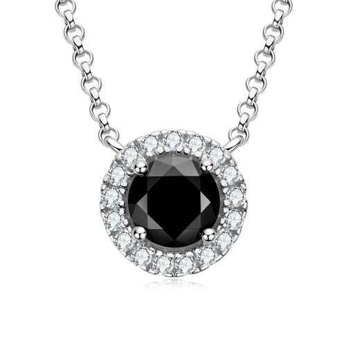 White Gold Color Black Moissanite