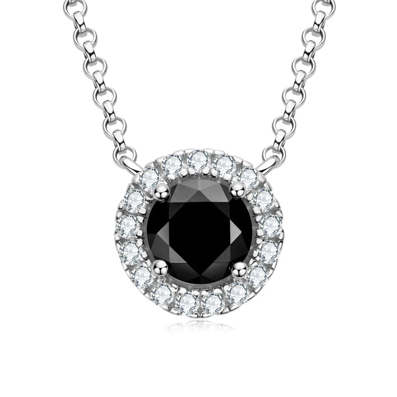 White Gold Color Black Moissanite