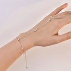 Pave Moissanite Double Sided Clover Bracelet