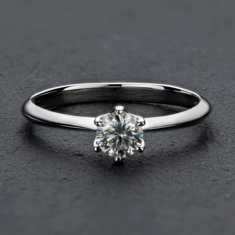 0.5ct moissanite White Gold
