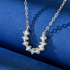 Dainty Horseshoe Cubic Zirconia Pendant Necklace