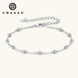 Dainty Bezel Moissanite Tennis Bracelet
