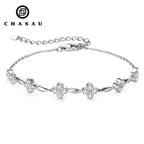 Claw Set Moissanite Flower Cluster Bracelet