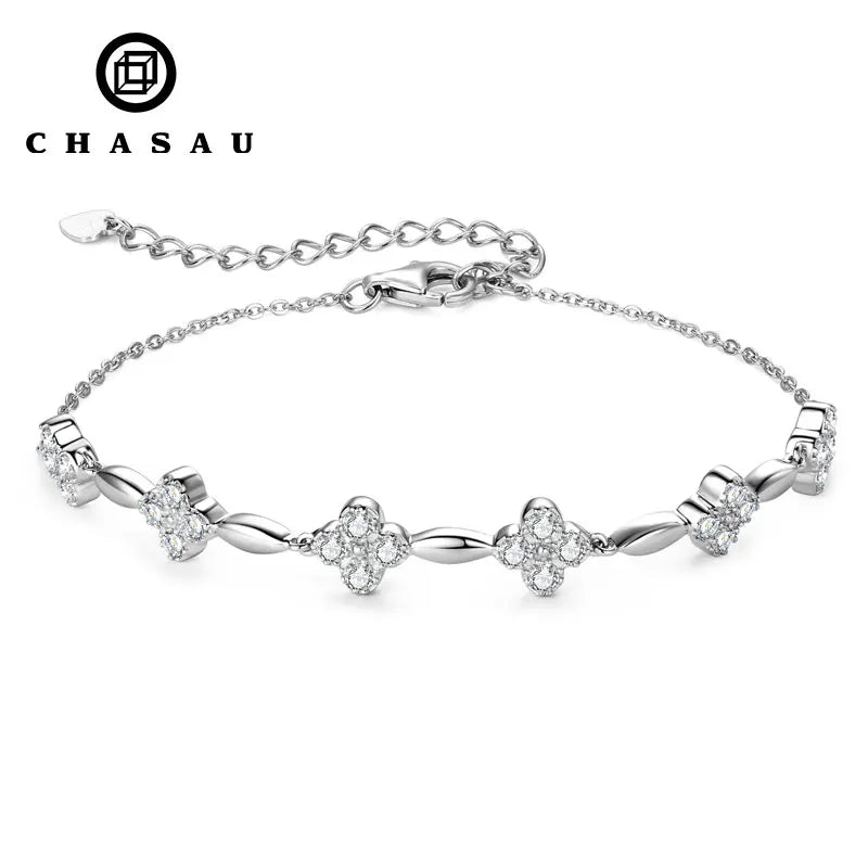 Dainty Flower Motif Adjustable Chain Bracelet