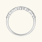 Moissanite Clover Cluster Stackable Ring