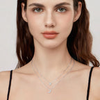 Layered Moissanite Moon And Star Necklace