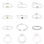 Silver Moissanite Heart Adjustable Bracelet