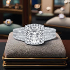 Cubic Zirconia Solitaire Wedding Ring Set