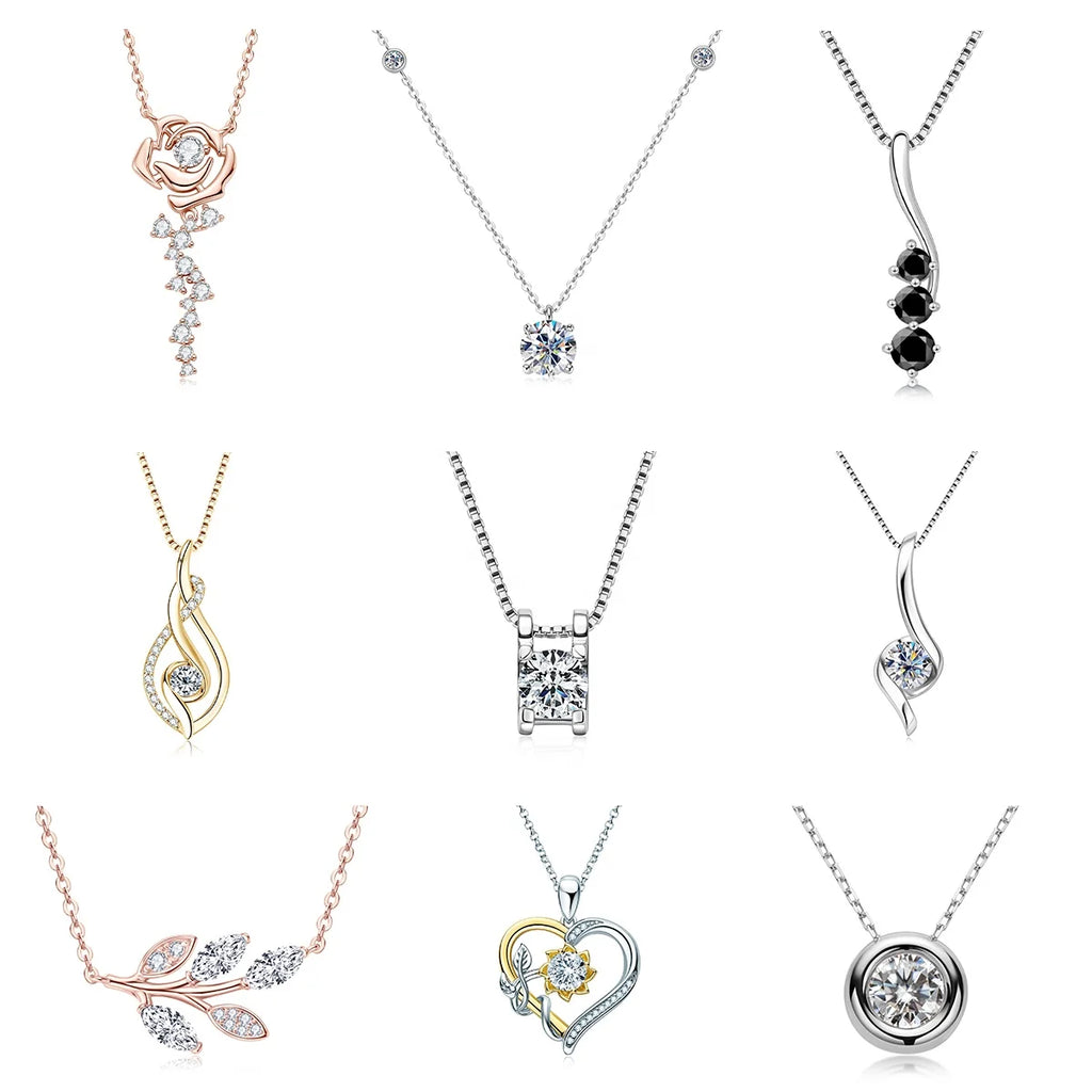 Pink Heart Cut Zirconia Necklace
