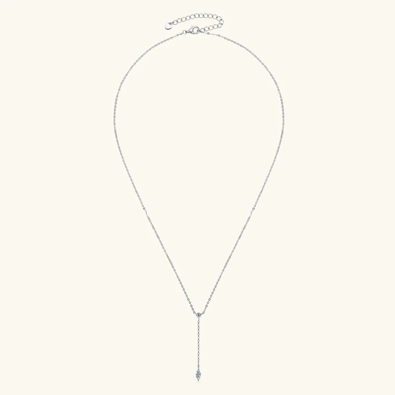 Marquise Cut Moissanite Y-Shape Necklace