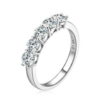 Five Stone Moissanite Wedding Band Ring