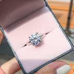 Round Cubic Zirconia Four Prong Solitaire Ring