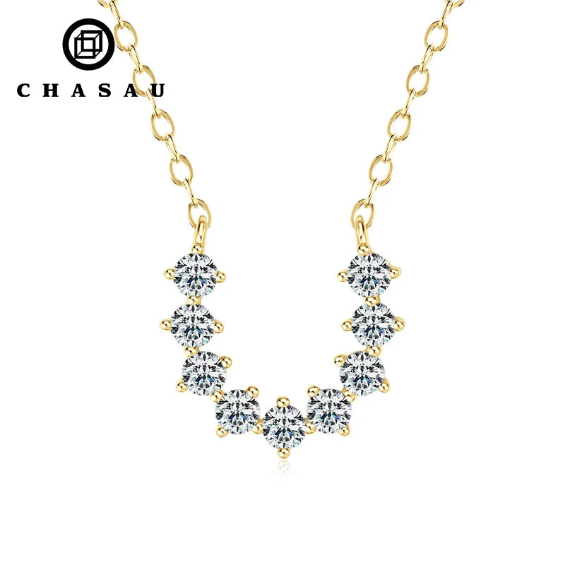 Dainty Horseshoe Cubic Zirconia Pendant Necklace