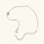 Dainty Cross CZ Adjustable Bracelet for Women