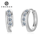 925 Silver Moissanite Huggie Hoop Earrings