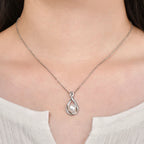 Freshwater Pearl And Moissanite Infinity Necklace