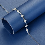 Claw Set Moissanite Flower Cluster Bracelet