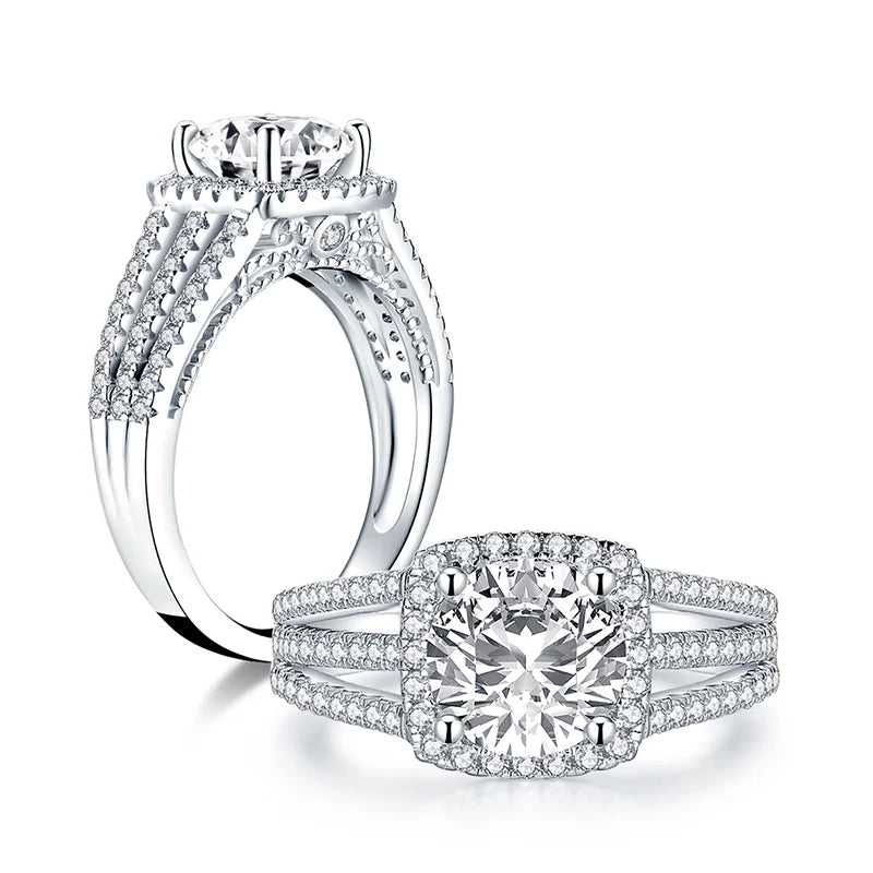 Cubic Zirconia Solitaire Wedding Ring Set