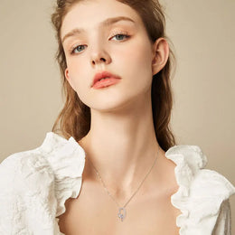 1Ct Moissanite Asymmetric Heart Pendant Necklace