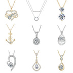 Moissanite Halo Flower Pendant Necklace