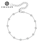 Dainty Bezel Set Gemstone Chain Adjustable Bracelet