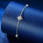 Moissanite Eight-Pointed Star Bracelet in 14K Gold Plated