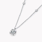 2ct Moissanite Four-Claw Solitaire Necklace