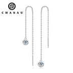 Moissanite Chain Threader Earrings