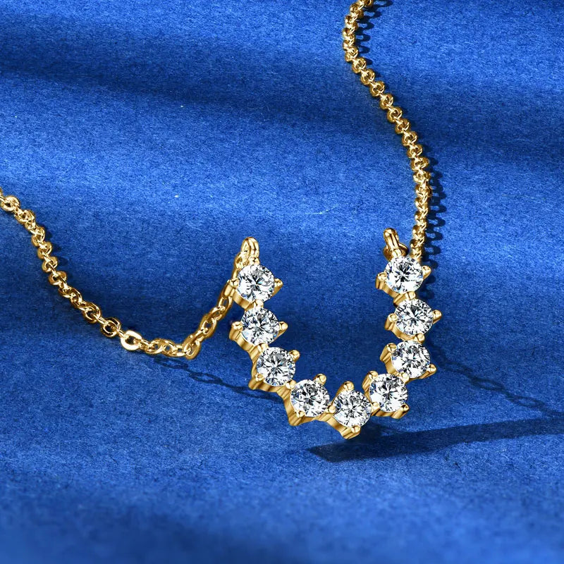 Dainty Horseshoe Cubic Zirconia Pendant Necklace