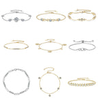 Silver Moissanite Heart Adjustable Bracelet