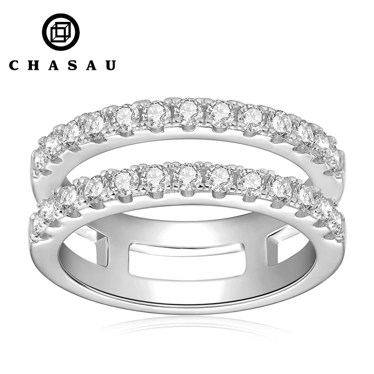 Double Row Moissanite Ring Enhancer